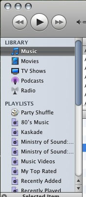 itunes 7 menu