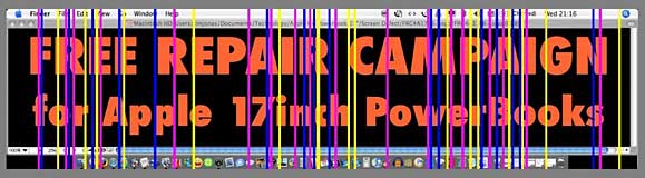 Free Repair Campaign for Apple 17" PowerBooks