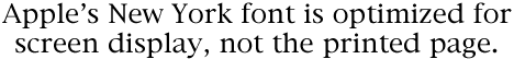 Apple's New York font