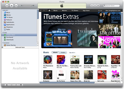 iTunes 9 on Mac OS X 10.4