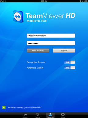 TeamViewer on the iPad