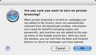 private browsing