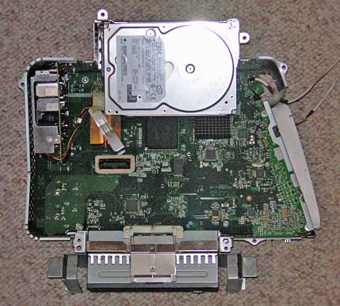 logic board and hard drive