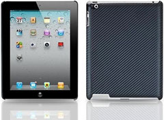 Carbon Look Leather Case for iPad 2