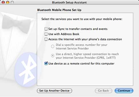 Bluetooth setup assistant