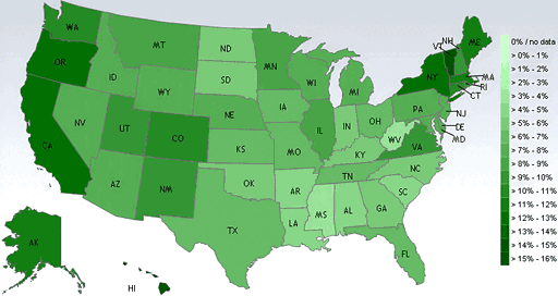 Macintosh market penetration by state