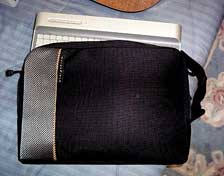 Ci70 keyboard fits nicely into a notebook bag
