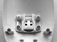 The wireless receiver stores inside the mouse