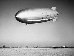 USS Macon in flight