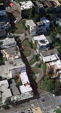 San Francisco's Lombard Street (Google Earth)