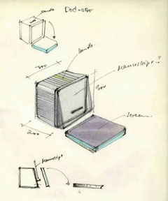 1982 Macintosh Cube concept drawing
