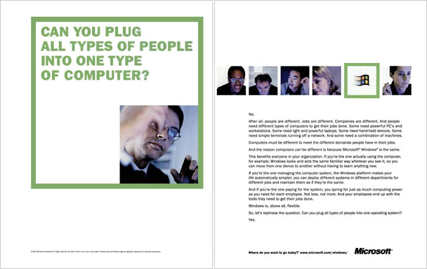Can you plug all types of people into one type of computer?