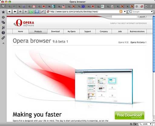 Opera 9.6 Beta 1