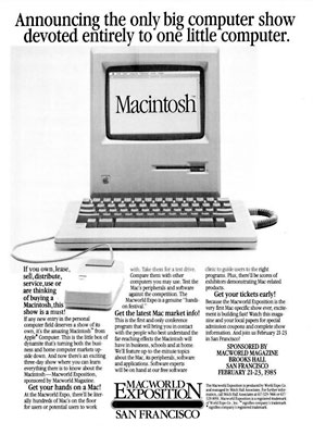 Ad promoting the first Macworld Expo