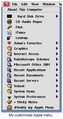 Apple menu