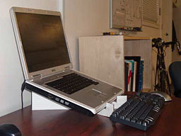 DIY cardboard notebook stand
