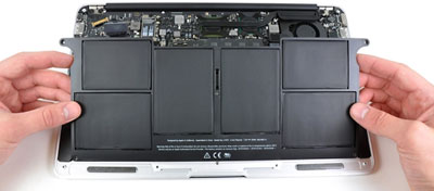 6 big batteries inside the 11-inch MacBook Air