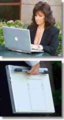 Fin laptop handle