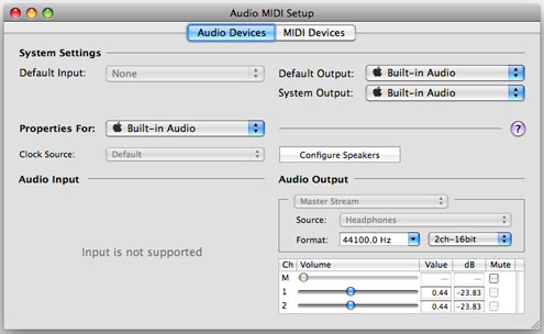 Audio MIDI Setup