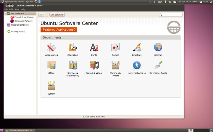 the Ubuntu Software Center