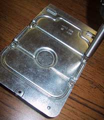 the drive sled with the hard drive removed