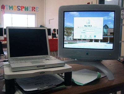 12 inch PowerBook with 17 inch Apple display
