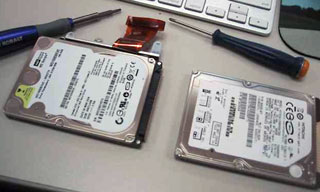 Swapping the hard drive