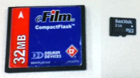 CompactFlash and microSD Card