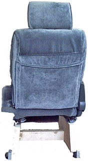 car seat mounted on its pedestal base
