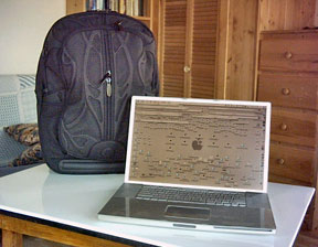 SLAPPA Spyder Pro backback with 17-inch PowerBook