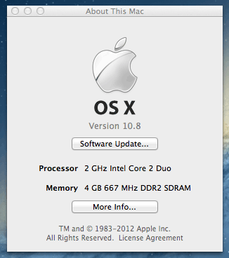 Mac OS X 10.8 Mountain Lion up and running
