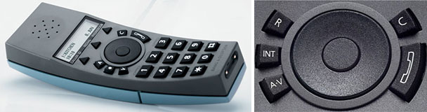 The Beocom 6000 phone with its navigation wheel