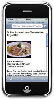 BigOven.com on the iPhone