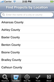 Arkansas Recovery Projects by Location
