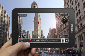 Samsung Galaxy Tab in Times Square