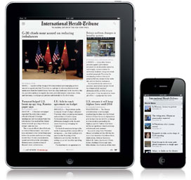 International Herald Tribune on iPad and iPhone