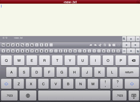 Arrow Note iOS Text Editor on iPad