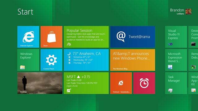 Windows 8 Metro user interface