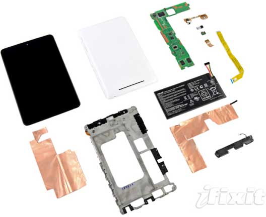 Nexus 7 completely disassembled