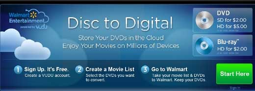 Walmart Entertainment's Disc-to-Digital program