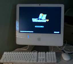 Windows logo screen on iMac