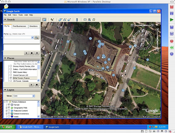 Google Earth in Windows