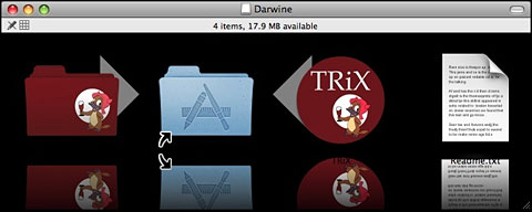 Install Darwine by dragging it to the Applications folder.
