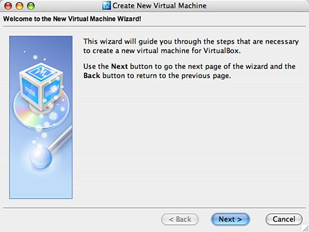 Creating a new virtual machine