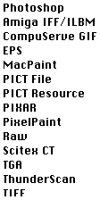 image formats
