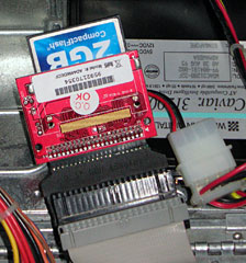 Addonics CF card adapter and 2.5 inch to 3.5 inch adapter
