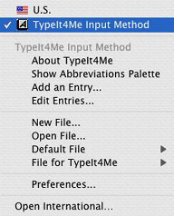 TypeIt4Me is under the International menu