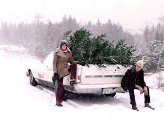 1973 Ford Ranchero in the snow