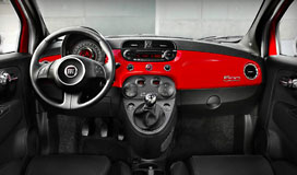 interior of Fiat 500