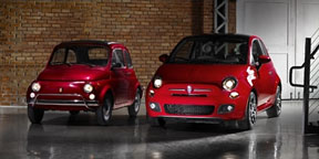 Old and new Fiat 500